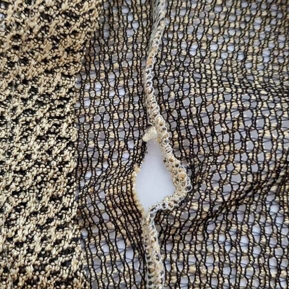 Liz Claiborne Petite XXS 2 Piece Top Set Sweater Metallic Gold Short Sleeve Cami - Picture 6 of 11